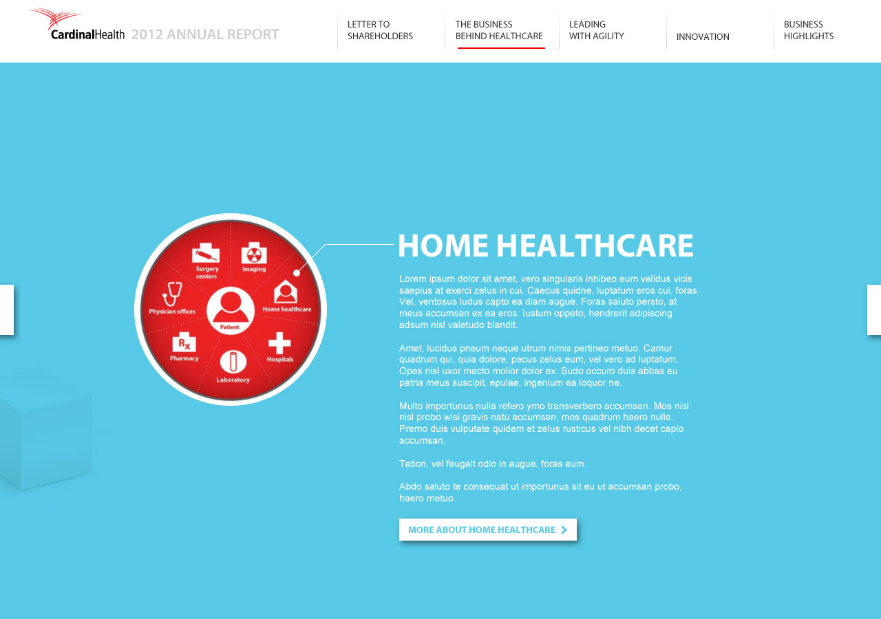 Cardinal Health Annual Report Design Concept