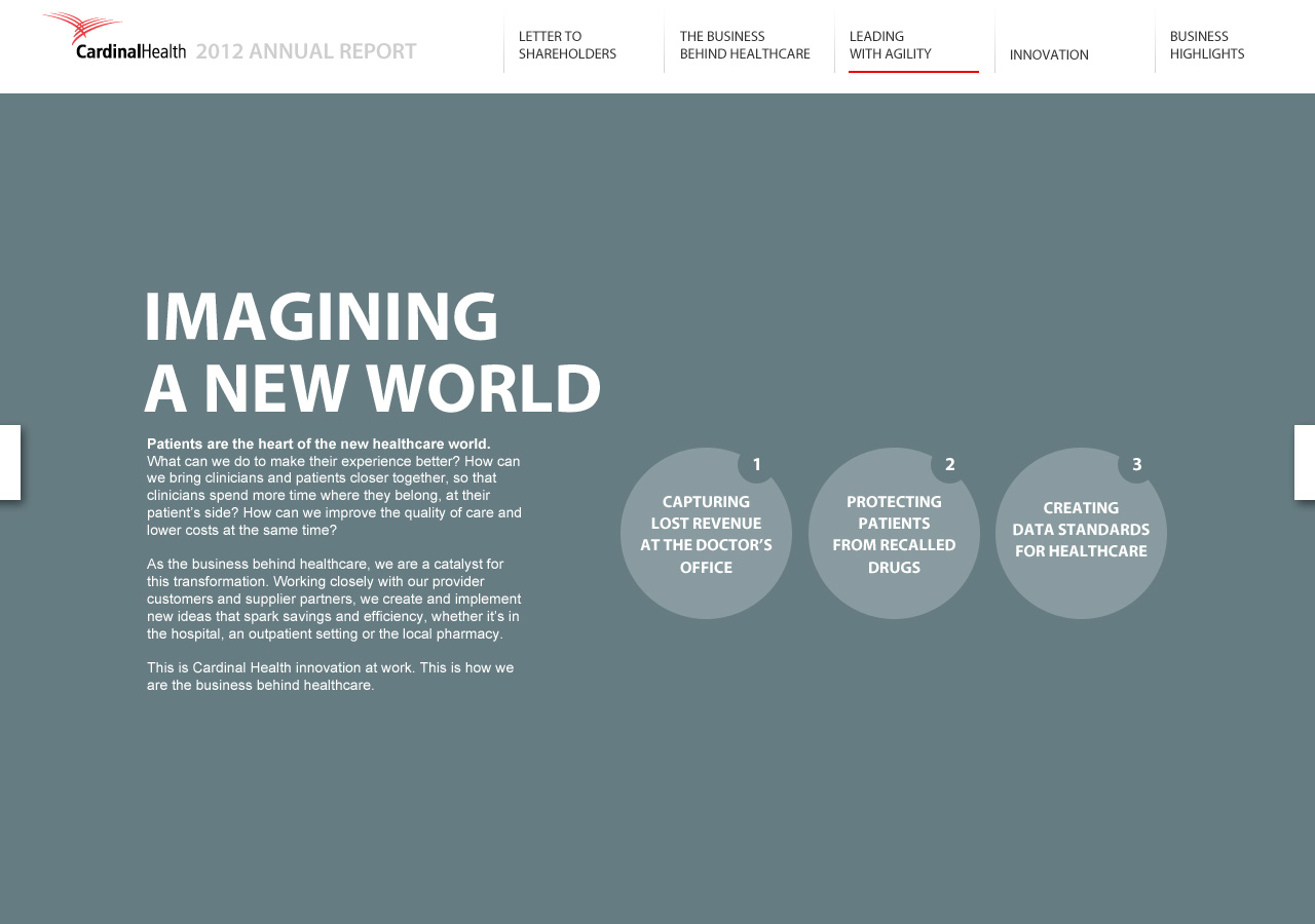 Cardinal Health Annual Report Design Concept